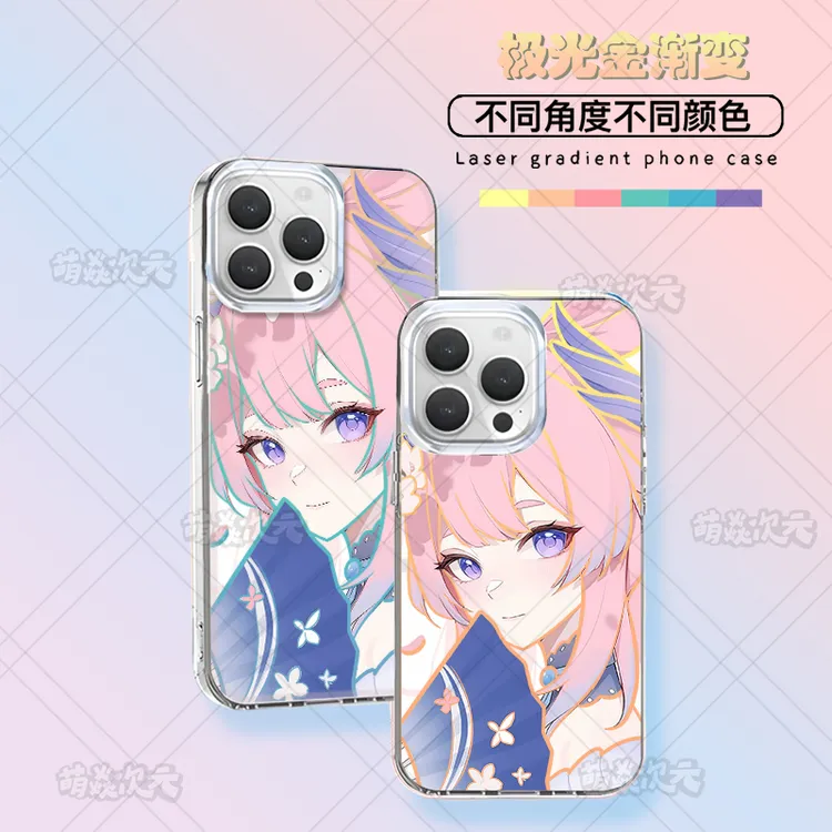 原神珊瑚宫心海适用苹果华为VIVO小米OPPO一加二次元极光金手机壳