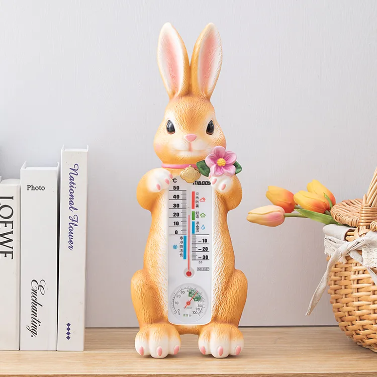 慧心巧聚兔子温度计湿度计客厅高级感墙上挂件挂墙装饰品壁挂高档