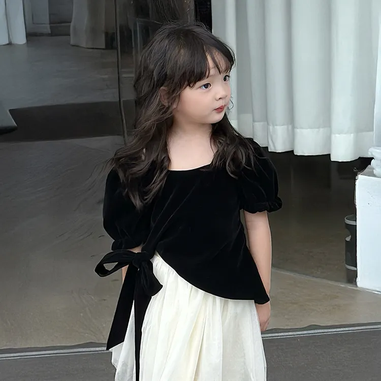 小女孩洋气韩范衣服2025新款夏季儿童女高端公主裙女童韩系连衣裙