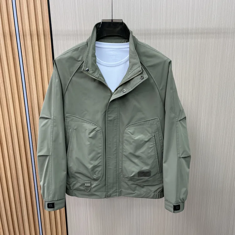 高品质春秋季新款男士夹克洋气外套休闲百搭立领时尚修身潮流上衣