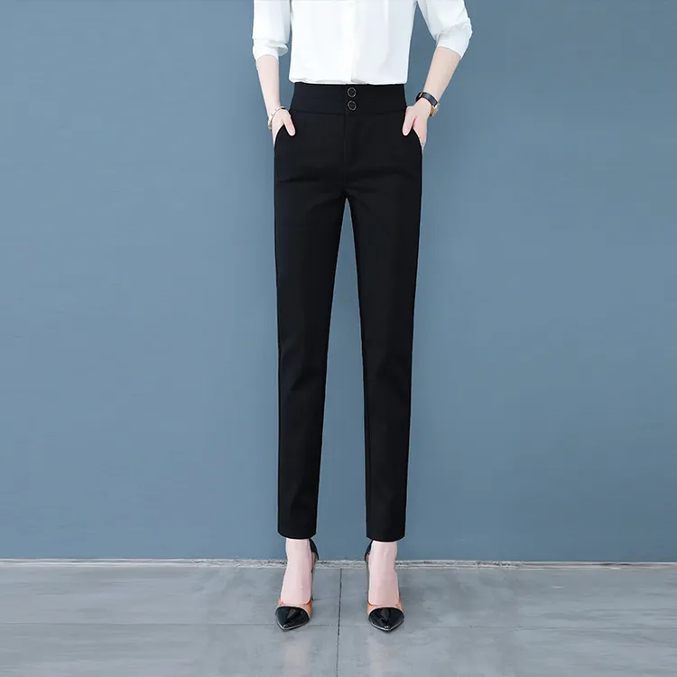 休闲西装裤女春夏秋2025新款超好看高腰显瘦职业九分小脚铅笔裤子
