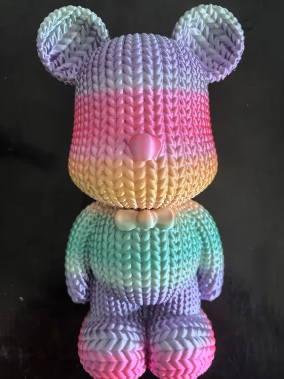 3D打印针织暴力熊可爱卡通模型摆件儿童生日礼物手办