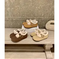 【sheii苏茵茵】毛球小可爱~蝴蝶结加绒保暖毛毛单鞋女勃肯E5304005