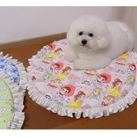 工厂直销春夏款猫窝狗窝不易粘毛狗窝四季通用圆形可拆花边垫子