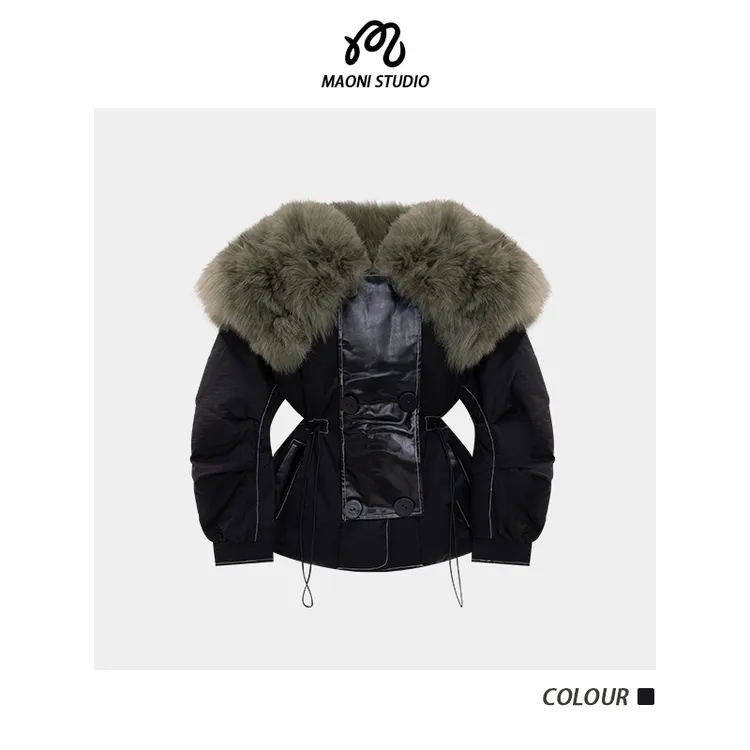 毛妮LADIESFIRST高级感炸街90白鸭绒羽绒服毛领可拆卸外套女L2774