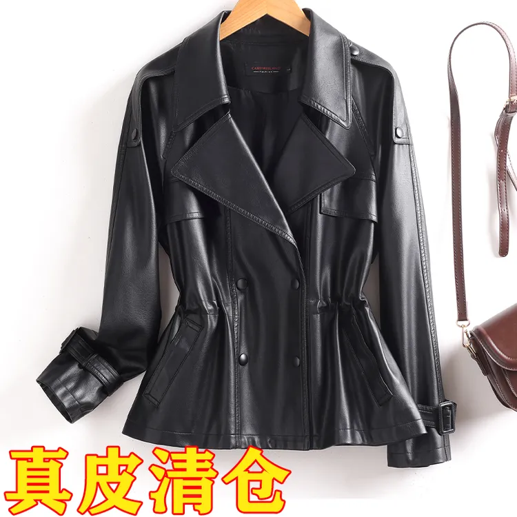 海宁真皮皮衣女短款2025秋冬新款宽松显瘦绵羊皮夹克时尚百搭外套