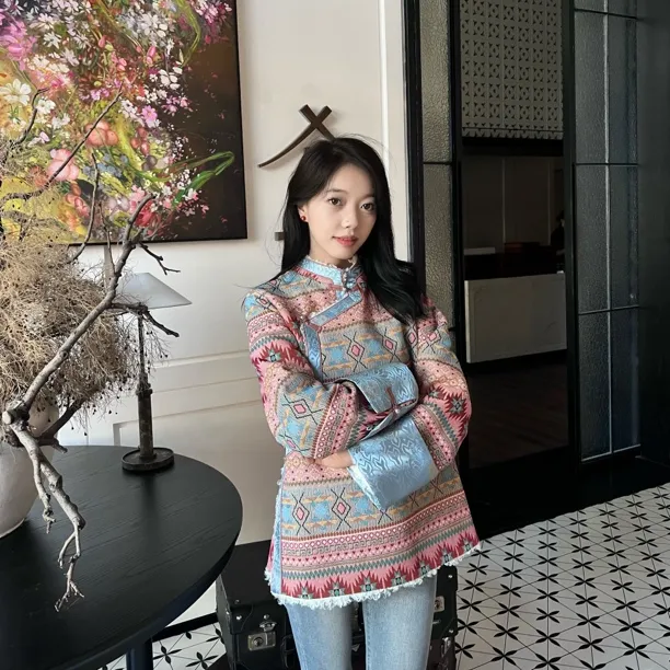 夕马乐 | 冬日阳光——藏式加毛外套厚款民族风短常规款气质加厚