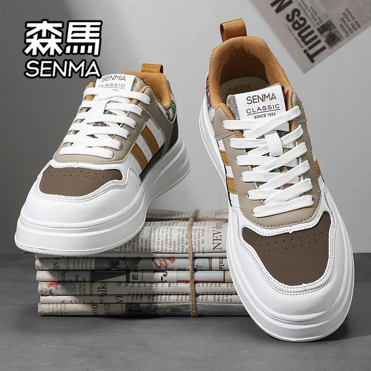 森马男鞋秋季潮牌设计小众休闲板鞋男士低帮运动百搭软底小白鞋子商品图