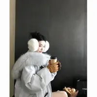 区区欧阳【爆款女明星“小暖炉”升级3.0 貉子毛领90白鸭绒羽绒服