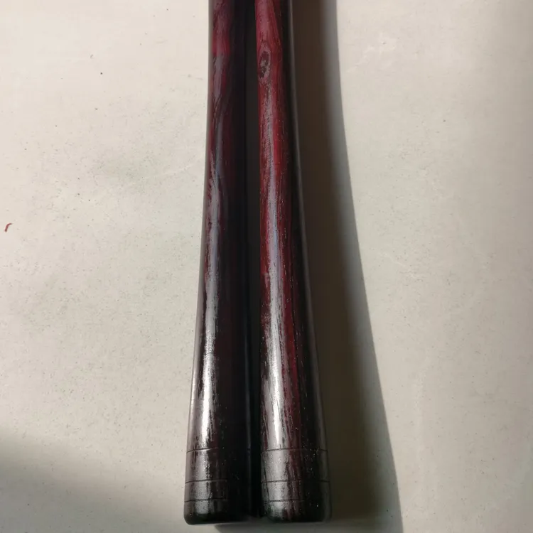 大叶紫檀鼓锤一对，精抛细磨无漆，上保养蜂蜡