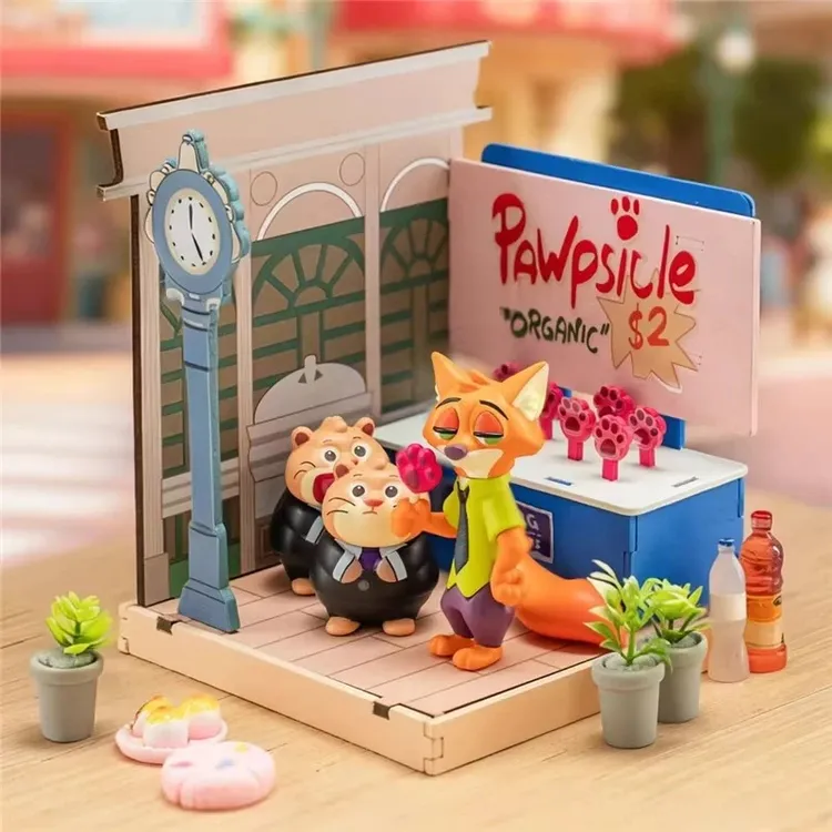 【畹町】疯狂动物城朱迪尼克DIY拼装场景盲盒办公家居摆件新年礼物