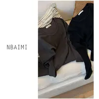 保暖衣 冬季休闲百搭简约纯色显瘦宽松圆领保暖打底衣