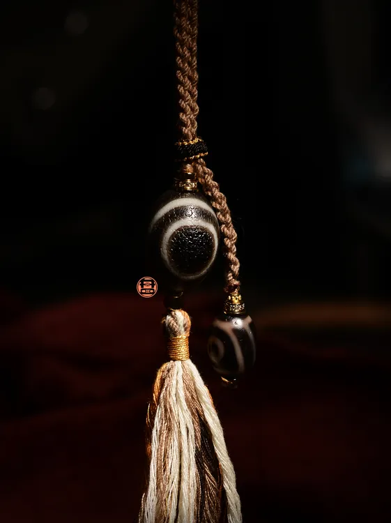 小卢 L手工定制锁骨链（现代染色缠丝玛瑙随形达洛天珠制品）