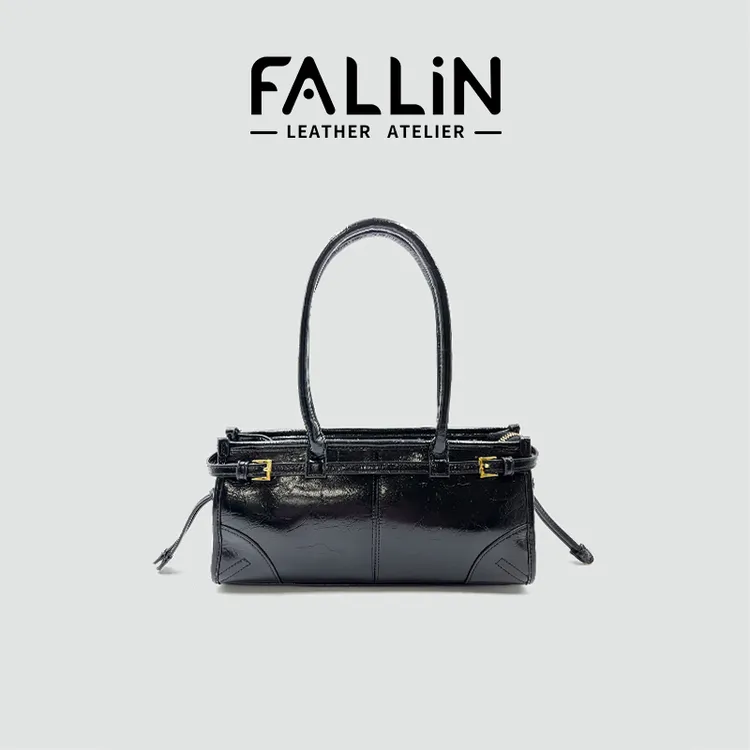 FALLIN 法琳 2025新款女通勤机车腋下手提斜挎小法棍包FL2001