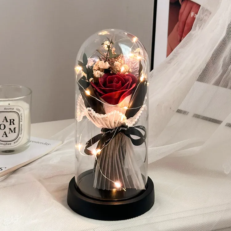 玫瑰花束永生花生日礼物情人节送女友老婆教师节送礼玫瑰仿真花束