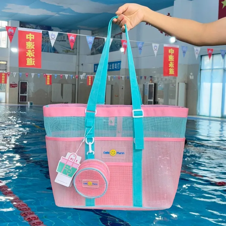 韩国ciellemarin喜马林游泳包泳衣收纳包便携手提单肩镂空网包