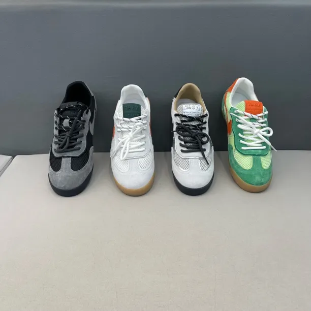 男鞋2025春季新款潮流系带低帮网面舒适百搭厚底时尚休闲鞋