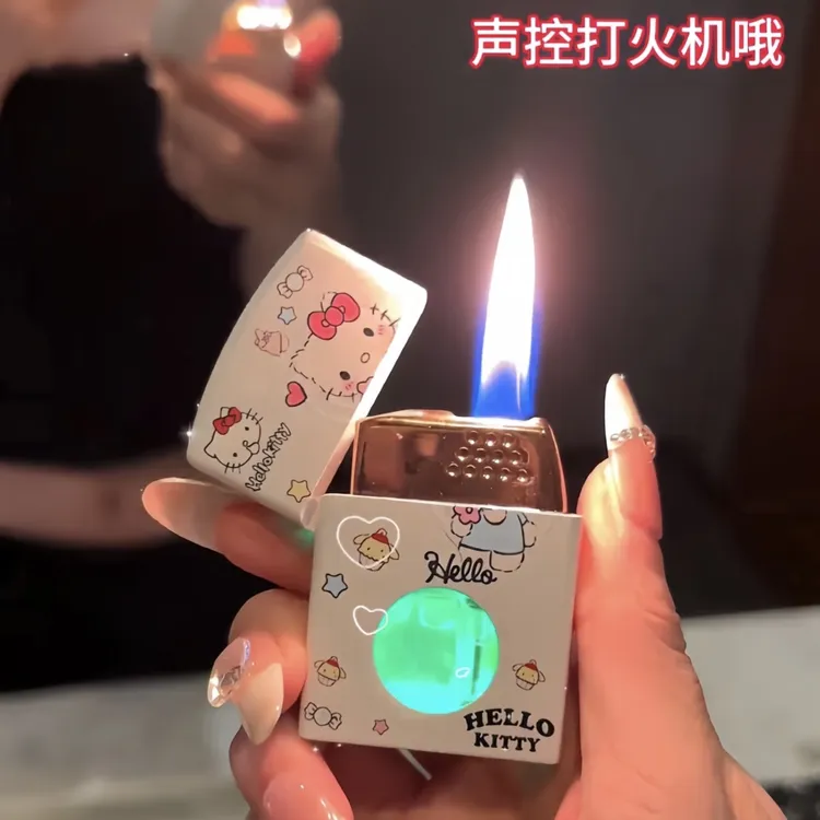 我猫呢/创意多模式声控可爱kt猫库洛米高级感打火机男女礼物
