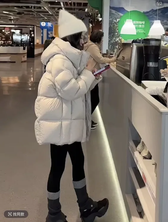 LuLu云感泡芙25新款中长白鸭绒简约百搭气质保暖羽绒服Y5