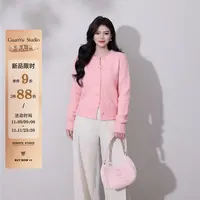 【奶油时光】蛋妹大码女装胖mm冬季显瘦百搭针织衫毛衣DM24060