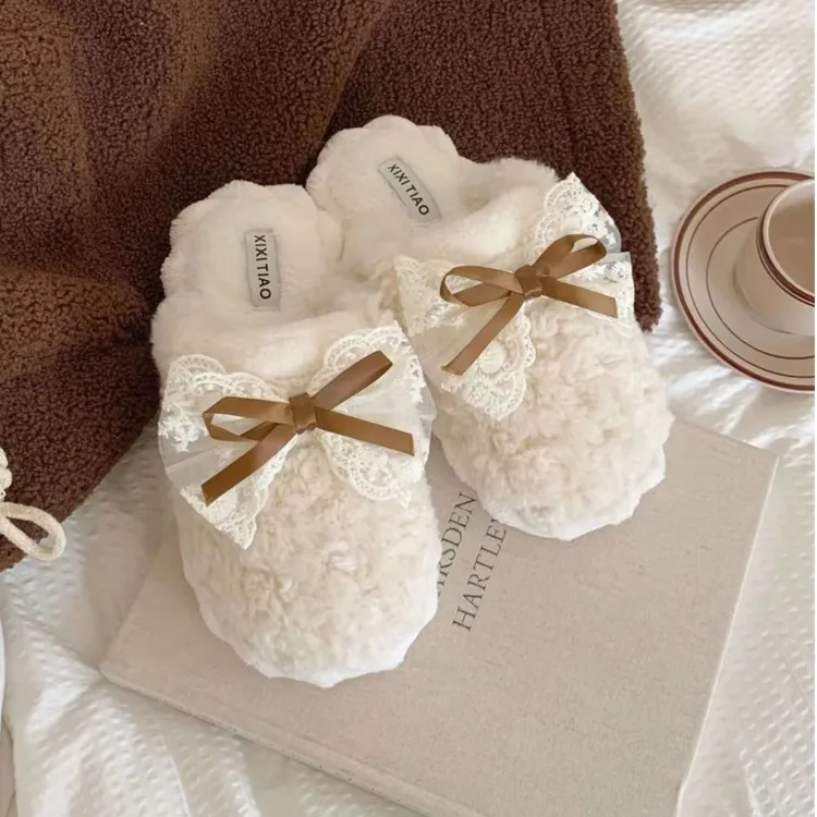 冬季棉拖鞋女款学生版毛拖鞋厚底防滑保暖居家休闲百搭家庭拖鞋女