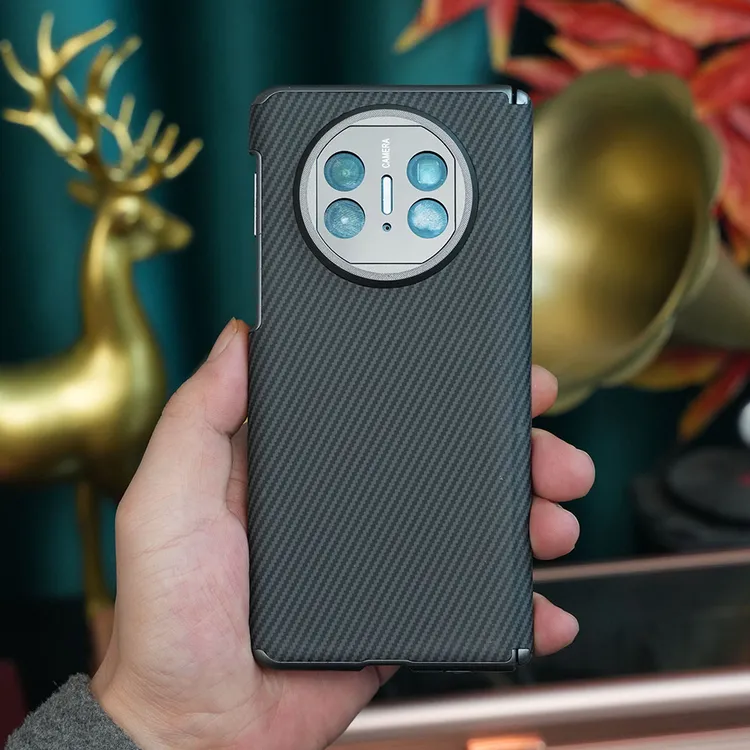 适用华为MateX5/X6/X3折叠屏手机壳双中轴铰链全包炭纤纹超薄防摔
