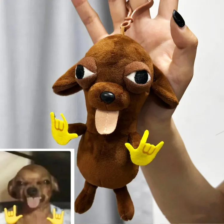 Chihuahua变种吉娃娃表情包公仔抽象狗狗沙雕搞笑毛绒玩具