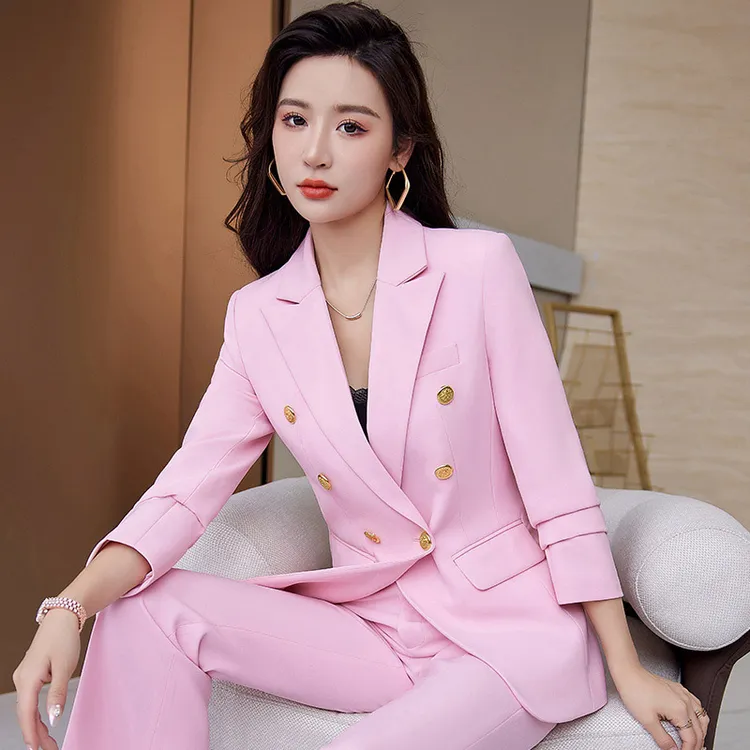 气质显瘦西装套装女职业裤装新款职场面试正装西服外套工作服秋冬