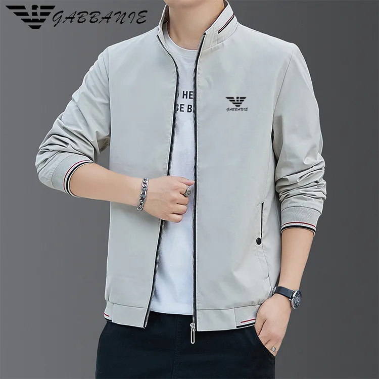 专柜正品男士新款春秋季薄款立领休闲夹克中青年韩版修身潮流外套