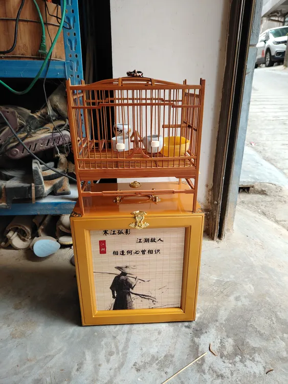 新款黄豆鸟箱笼金色箱子老竹箱笼内笼桐木板箱子全套单独可选