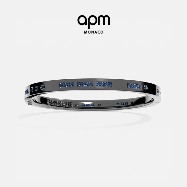 [明星同款]APM Monaco 经典摩斯密码男士白月光手镯饰品高级感