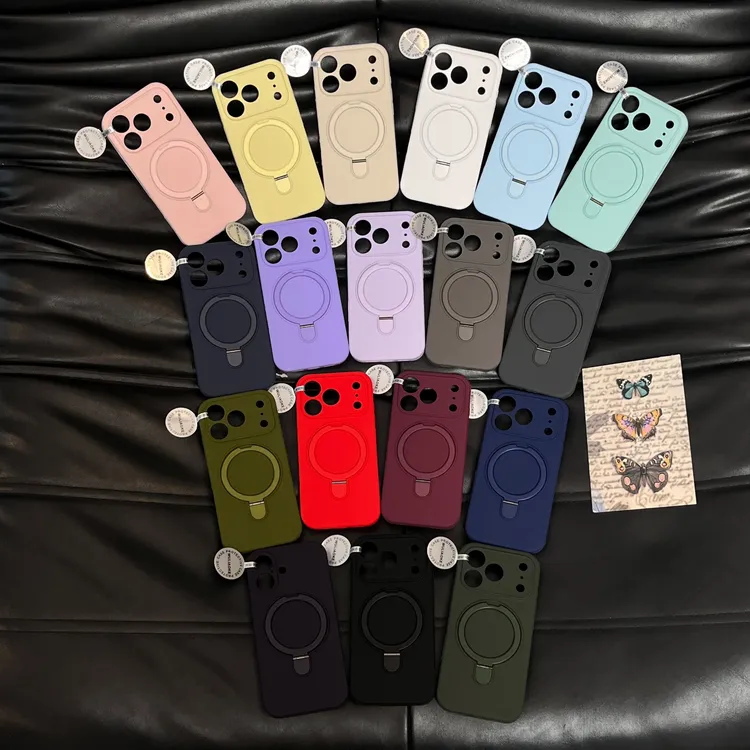 磁吸支架精孔液态硅胶一体ai按键适用苹果iPhone17promax手机壳