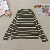 2025夏季新款时尚条纹防晒针织长袖2190