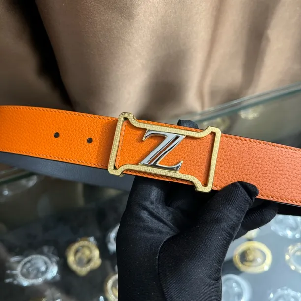 新款男士皮带高档休闲牛皮腰带Z字母青中老年时尚商务高端送礼潮