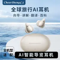 随笙听T旅游AI智能导览耳机 旅途随身听运动长续航耳夹式蓝牙耳机