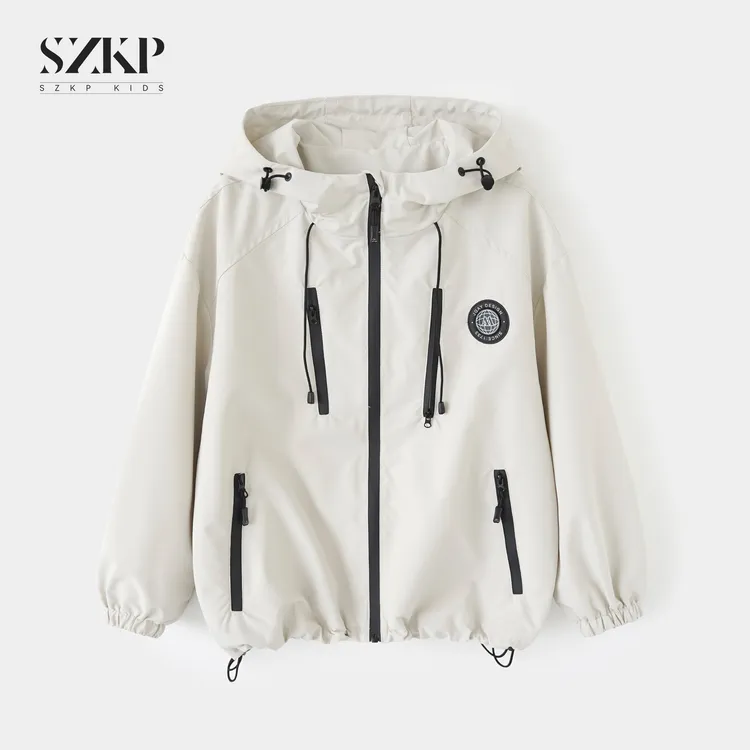 SZKP秋季新款女童装中大童儿童洋气潮款时尚连帽外套BGYQ552557