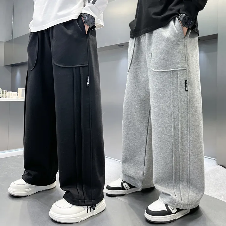 男童裤子春秋直筒宽松2025中大童休闲韩版长裤洋气儿童卫裤运动潮