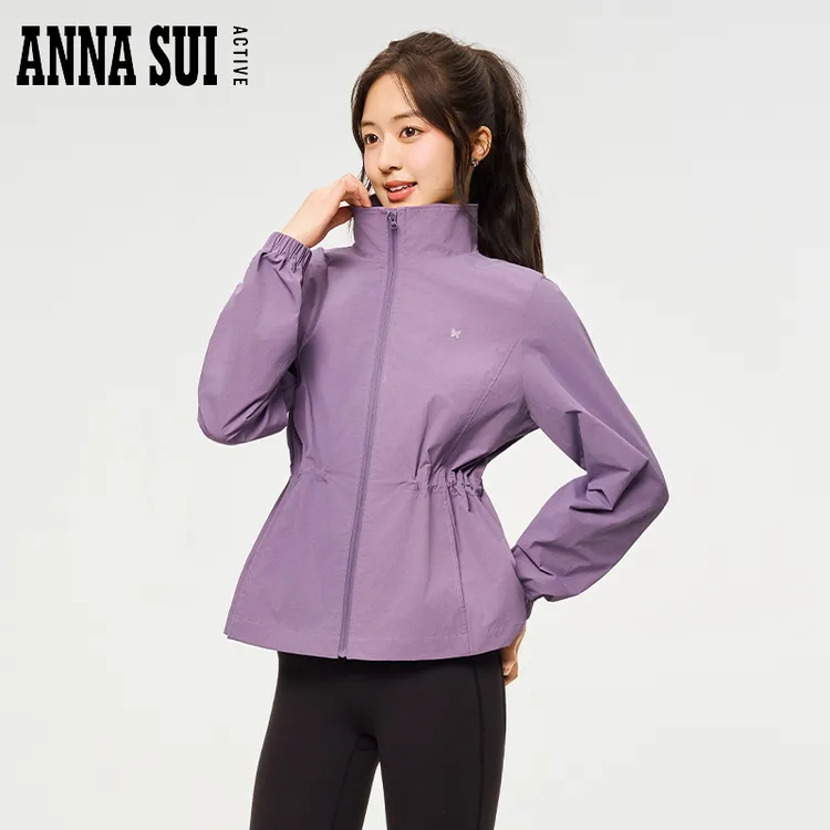 ANNA SUI安娜苏运动 百褶收腰工装外套户外防晒防泼水25341165A