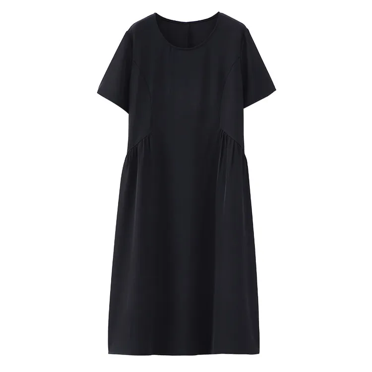 夏季圆领连衣裙收腰裙子 ZB3542