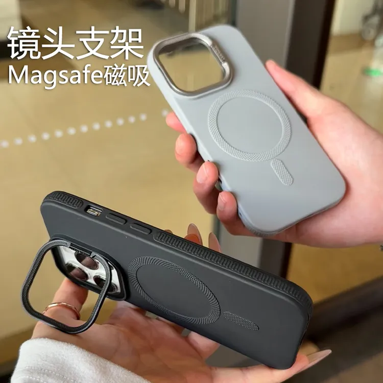 欧克里里钛灰色镜框支架磁吸适用苹果16promax手机壳14/15软13/12