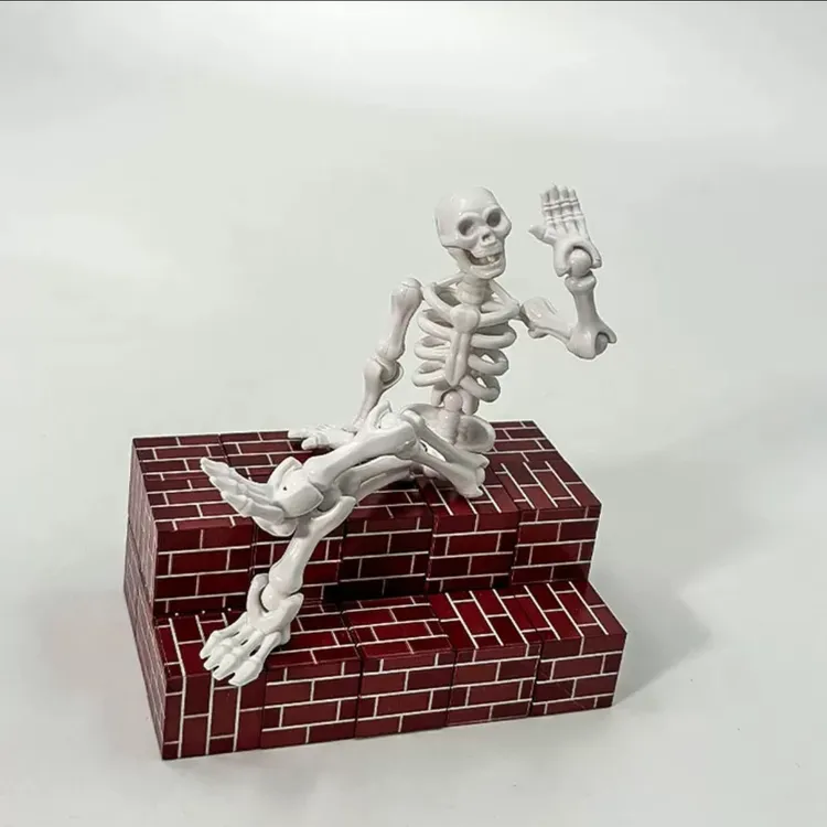 多关节可动百变幸运骷髅人偶益智拼装解压摆件玩具DIY创意