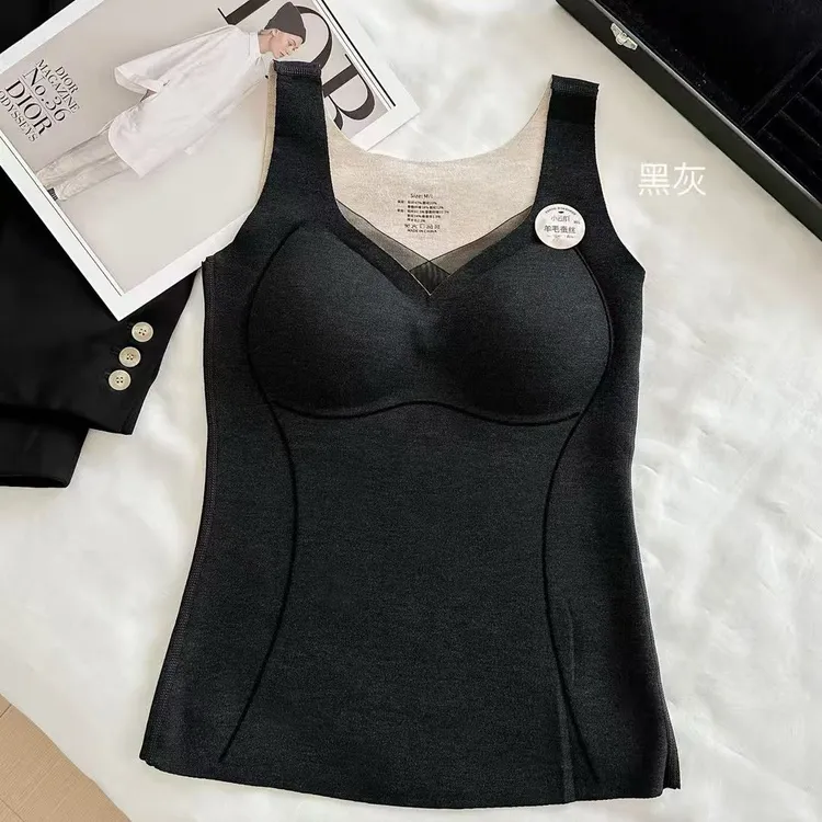 888#羊毛蚕丝保暖背心