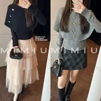 【mimius】U 小千金羊毛混纺斗篷毛衣 WG10036