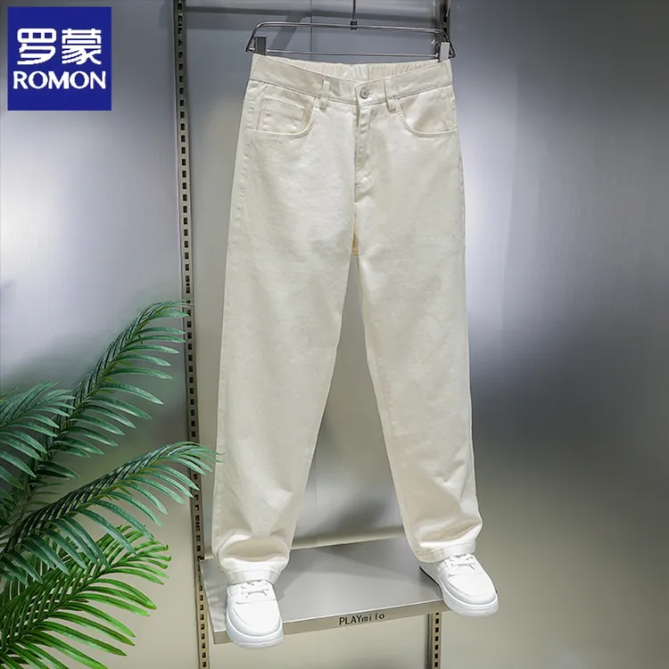 罗蒙2025新款春夏直筒时尚百搭美式潮牌洗水棉美式阔腿拖地裤痞帅