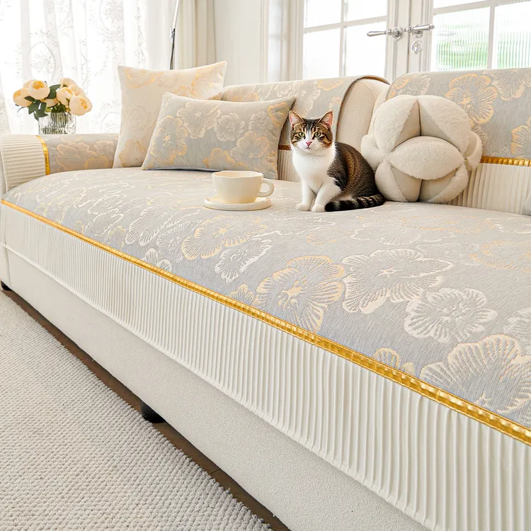 轻奢高级感沙发垫四季通用2025新款固定防滑皮沙发套罩坐垫盖布巾