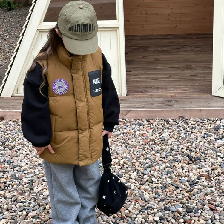 2025新款洋气儿童马甲大中小童男女亲子坎肩加厚背心外穿外套冬