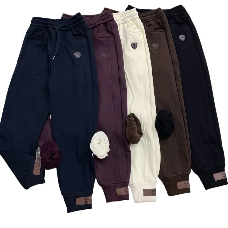 LM0088秋冬新款内里颗粒绒百搭显瘦束脚哈伦萝卜休闲裤