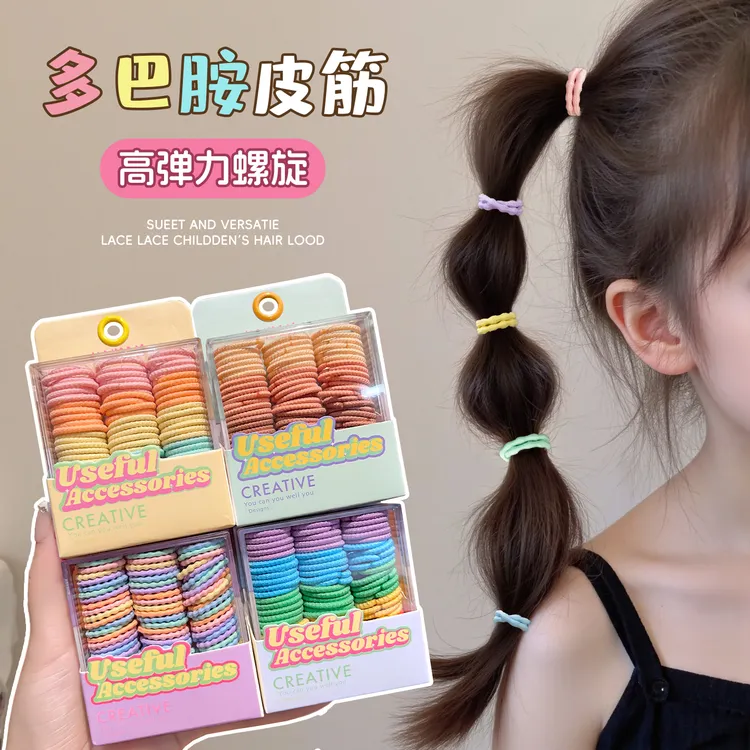 【儿童】皮筋女扎头高颜值糖果色小号头绳宝宝扎小啾啾拇指圈女童