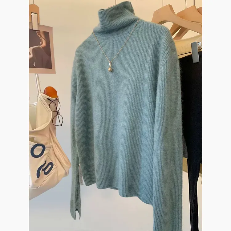 /四色高领/加厚毛衣女秋冬高级感内搭针织打底衫93635