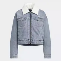adidas/阿迪达斯女子三叶系列 时尚牛仔布短棉服KC2626